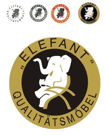 Elefant Möbel Logo im Verlauf der Jahrzente
